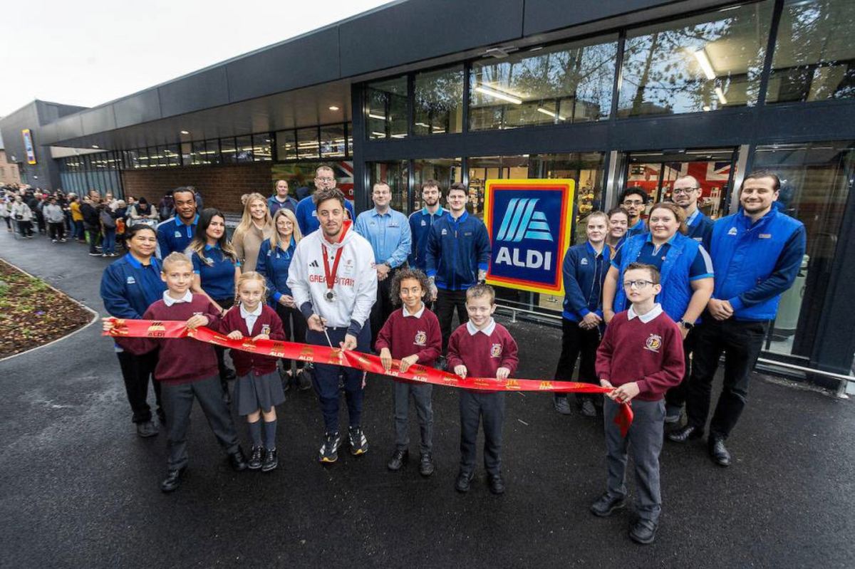 Blaine Hunt at the Aldi store opening in Horsham